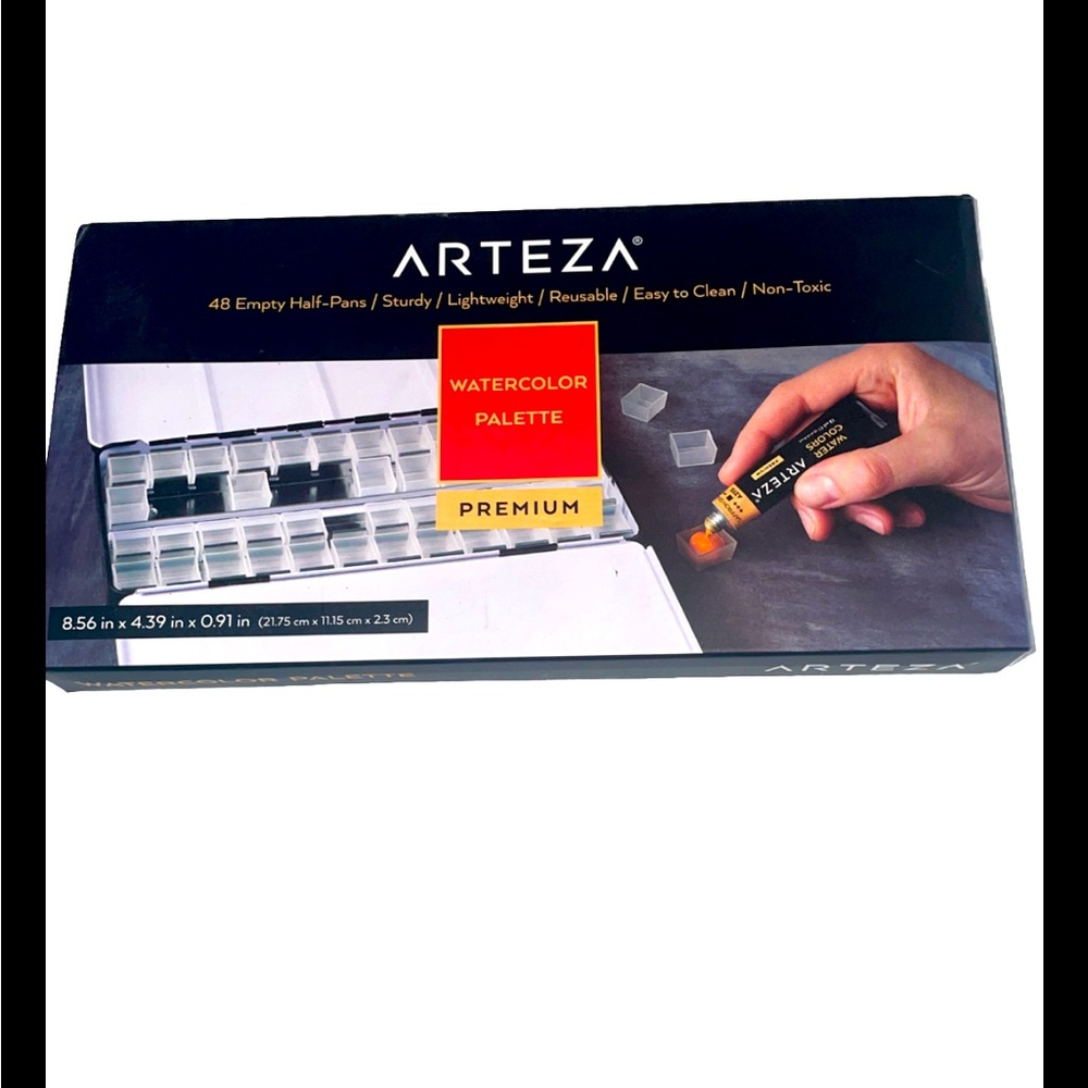 Arteza 48 EMPTY HALF PANS /Sturdy/Lightweight Reusable